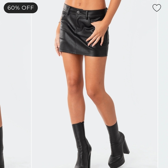 Edikted Black Pencil Mini Skirt Night Out - Picture 5 of 7